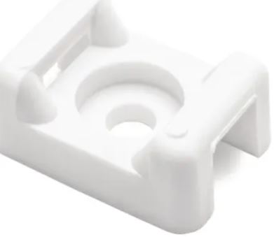 SUPPORTO FISSAGGIO A VITE BIANCO CTM4 100PZ PER FASCETTE FINO 7,9MM