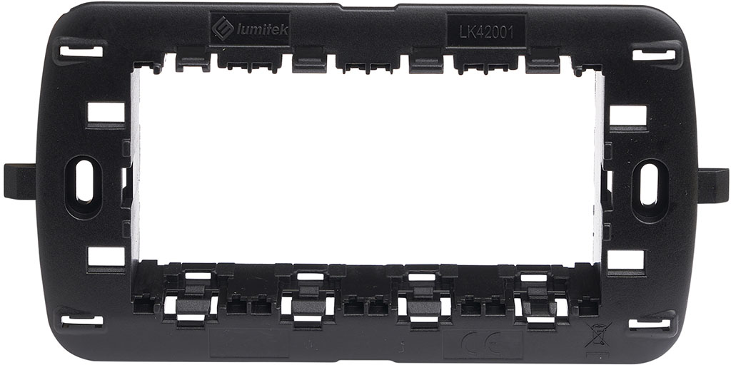 SUPPORTO PER PLACCHE 4 POSTI NERO