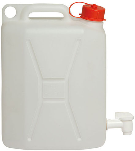 TANICA PLASTICA BIANCA C/RUBINETTO LT.10