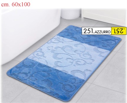 TAPPETO ELVIS 60X100CM IN POLIPRILENE CON FONDO ANTISCIVOLO COLORI ASSORTITI