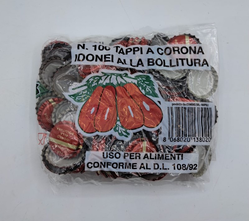 TAPPI A CORONA PER CONSERVA 100PZ IDONEI ALLA BOLLITURA