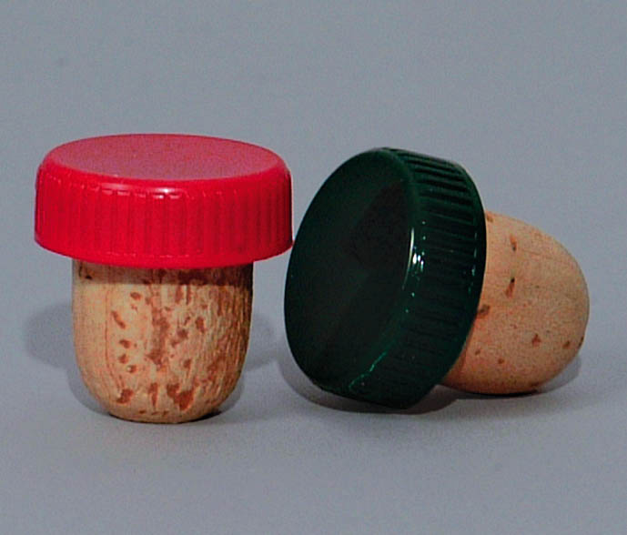 TAPPO IN SUGHERO TESTA IN PLASTICA