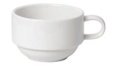 TAZZA COLAZIONE SENZA PIATTINO 0,27LT IMPILABILE BIANCA ART. F856/BIS