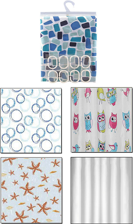 TENDA DOCCIA TESSUTO COLORE  BIANCA OPACA 120X200CM