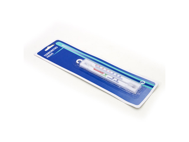 TERMOMETRO CELLA/FRIGOtermometro analogico base plastica per cella/frigo scala - 40° + 40° dimensioni mm. 140 x 20