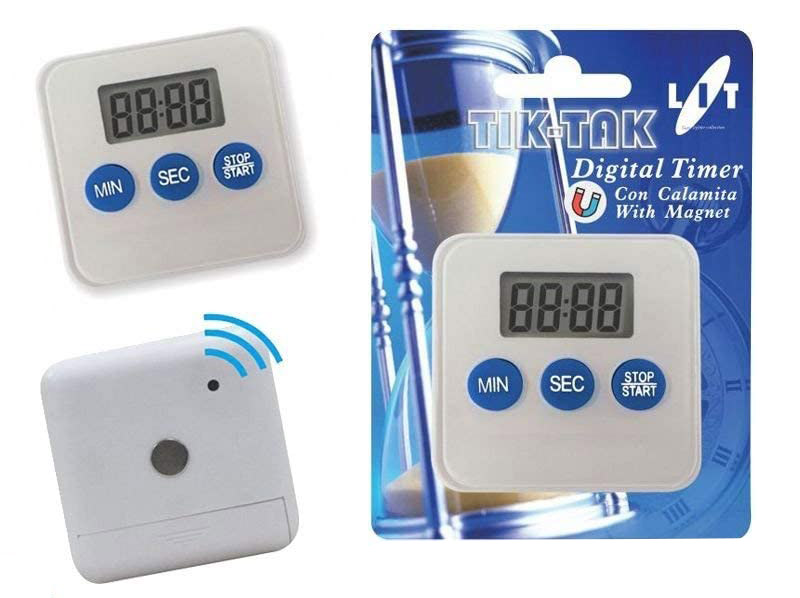 TIMER DIGITALETimer digitale da 60 minuti con calamita.