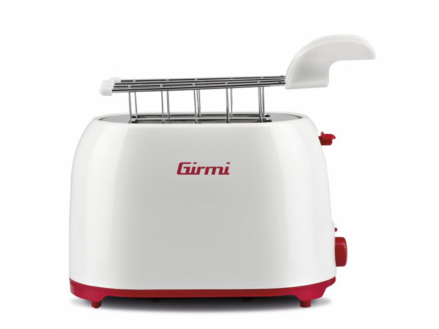 TOSTAPANE BIANCO TP10 GIRMI 750w. Tostapane bianco dotato di 7 livelli di cottura, pinze estraibili, cassettino raccogli briciol