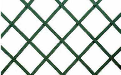 TRALICCIO ESTENSIBILE IN PLASTICA CON RIVETTO. IDEALE PER IL SUPPORTO DI PIANTE RAMPICANTI. 300X100cm verde