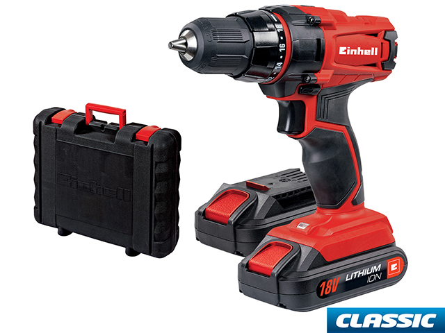 Trapano a Batteria EINHELL Batteria 2x18V, 1500 mAh, Li-Ion. ART. 4513820.