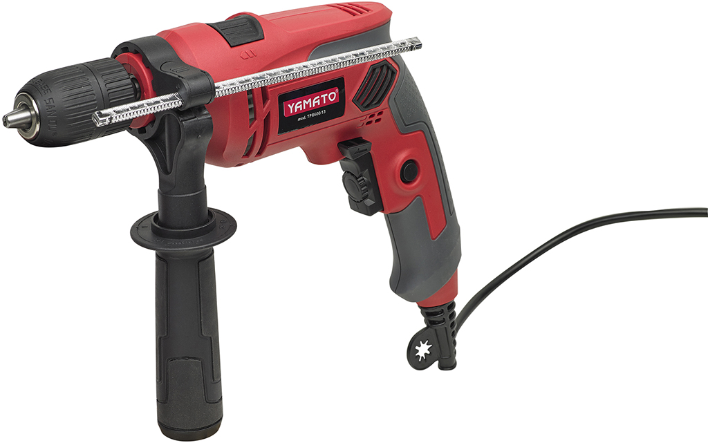 Trapano elettronico a percussione YAMATO mod. TPR 600/13 - 600W - reversibile - 1 velocità 0~2.800 giri/min. - 0~44.800 colpi/mi