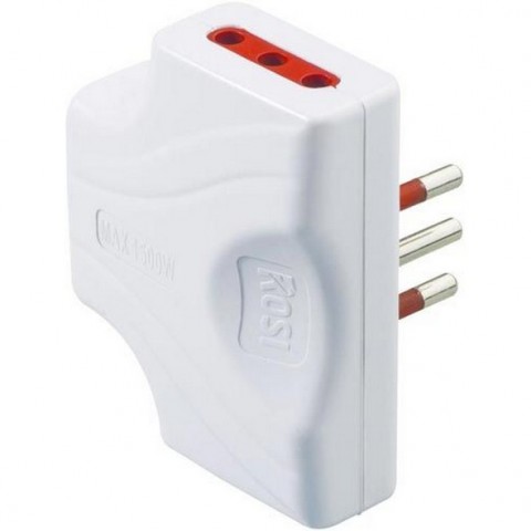 TRIPLA EXTRA PIATTA SPINA 10A 3 PRESE 10A BIANCA