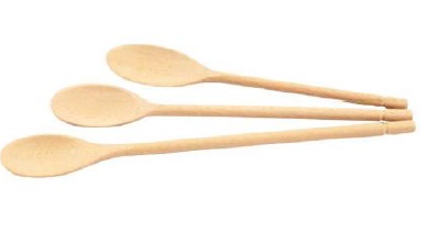 TRIS CUCCHIAI LEGNO 25-30-35CM caper