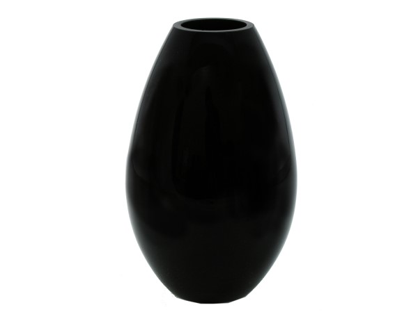 VASO BOMBATO NEROVaso bombato nero h 24 in vetro