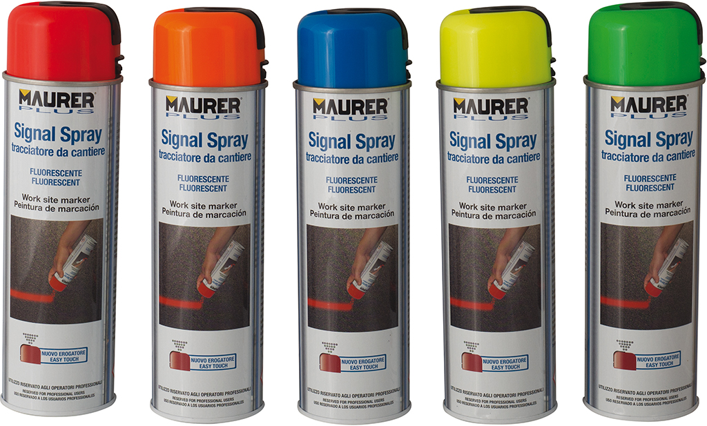 Vernice tracciante spray fluorescente ROSSO MAURER PLUS - bomboletta da 500 ml