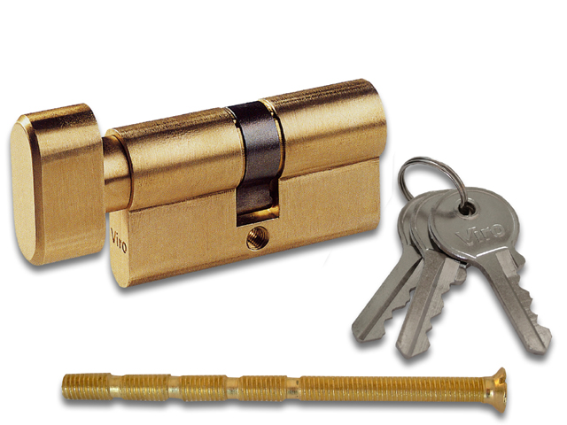 VIRO CILINDRO 740.13 POMOLO OTTONE LUCIDO MM80 40X40 serie 700