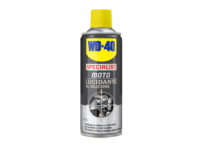 WD-40 MOTO lucidante al silicone 400ML, dona una brillantezza perfetta, facile da usare senza lucidatura, impedisce alle parti i
