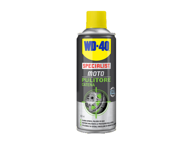 WD-40 MOTO pulitore catena, asciugatura rapida, non lascia residui. Facile da utilizzare, elimina rapidamente sporco, polvere ed