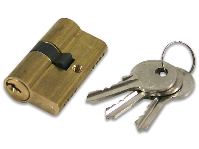 Welka 700.22.28.0 Cilindro Europeo, in ottone, camma compatibile DIN, antistrappo. Forntito con 3 chiavi. Dimensioni: mm. 60 22x