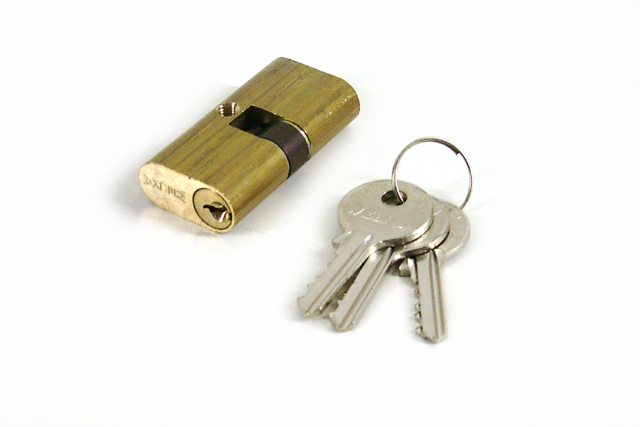 Welka 702.22.22.0 Cilindro Ovale, in ottone, camma profilo Welka, fornito con 3 chiavi. Dimensioni: mm.54 27x27.