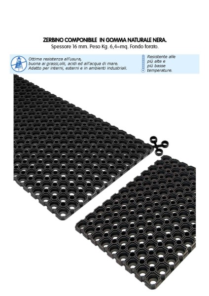 ZERBINO IN GOMMA SINETICA CM40X60