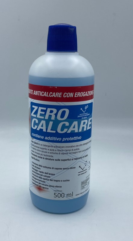 ZERO CALCARE DETERGENTE ANTICALCARE CON ADDITIVO PROTETTIVO ML 500 ART.1004-2.Zero calcare 500 ml  protegge le tue preziose supe