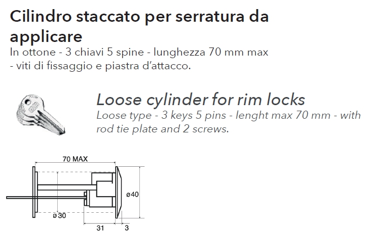 CILINDRO STACC WALLY MAX70