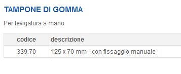 TAMPONE GOMMA 125X70      