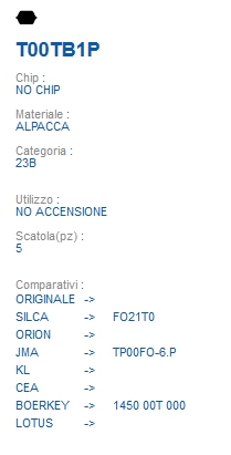 CHIAVE TRASPONDER T00TB1P 