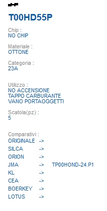 CHIAVE TRASPONDER T00HD55P