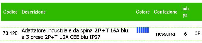 ADATTATORE CE TRIPLO BLU  