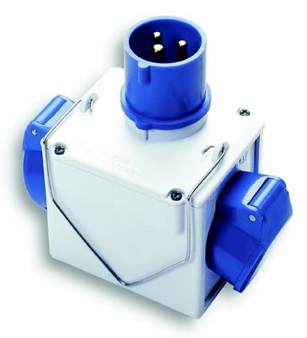 ADATTAT. 2P+T 16A BLU  CEE