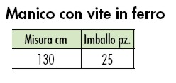 MANICO CON VITE FERR 130CM