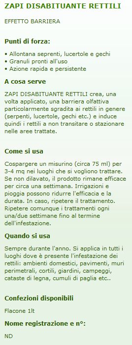 ZAPI DISAB.GRANUL.RETTILI 