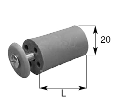 TAPPO C/VITE 41MM BIANCO  