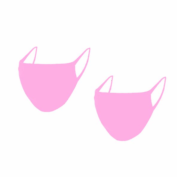 MASCHERINA BIMBA  ROSA 2PZ