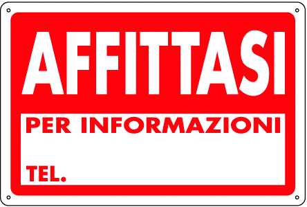 CARTELLO AFFITTASI30x20PVC