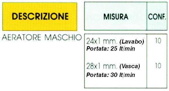 AERATORE M 24x1 OTTONATO  