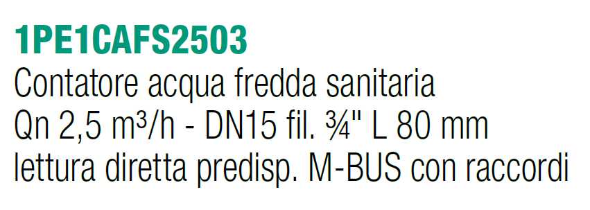 CONT. ACQ FREDD DN15 M-BUS