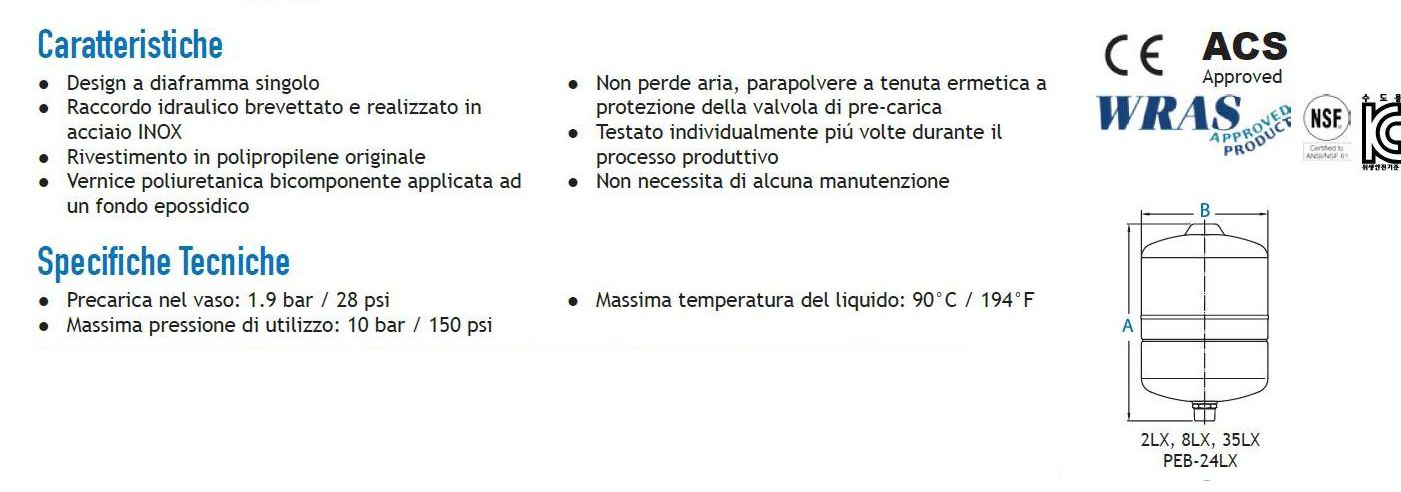 VASO POLIF. 24LT 1"M 10BAR