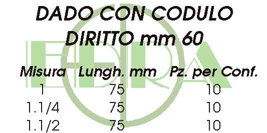 DADO E CODULO DRITTO 1,1/4