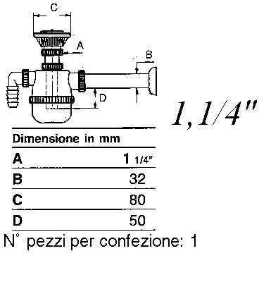 SIFONE C/OT 1V C/PIL LAVAT