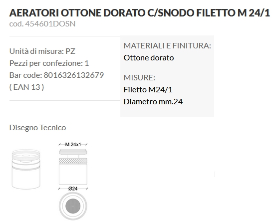 AERAT.C/SNODO M24/1 DORATO
