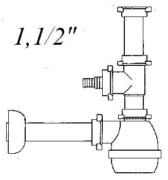 SIFONE 1V x INOX + LAV.40 