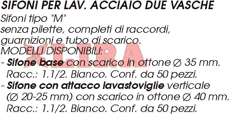SIFONE 2V x INOX      diametro  40