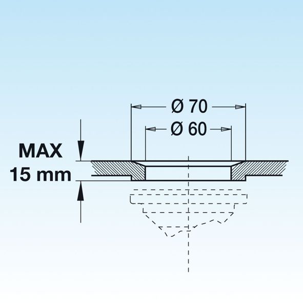 PILETTA UNIV C/TP x INOX  