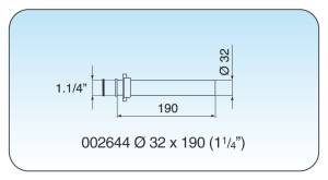 PROLUNGA C/CART.diametro 32 1.1/4F