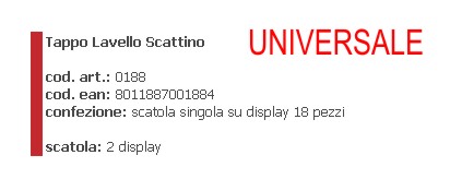TAPPO SCATTINO UNIVERSALE 