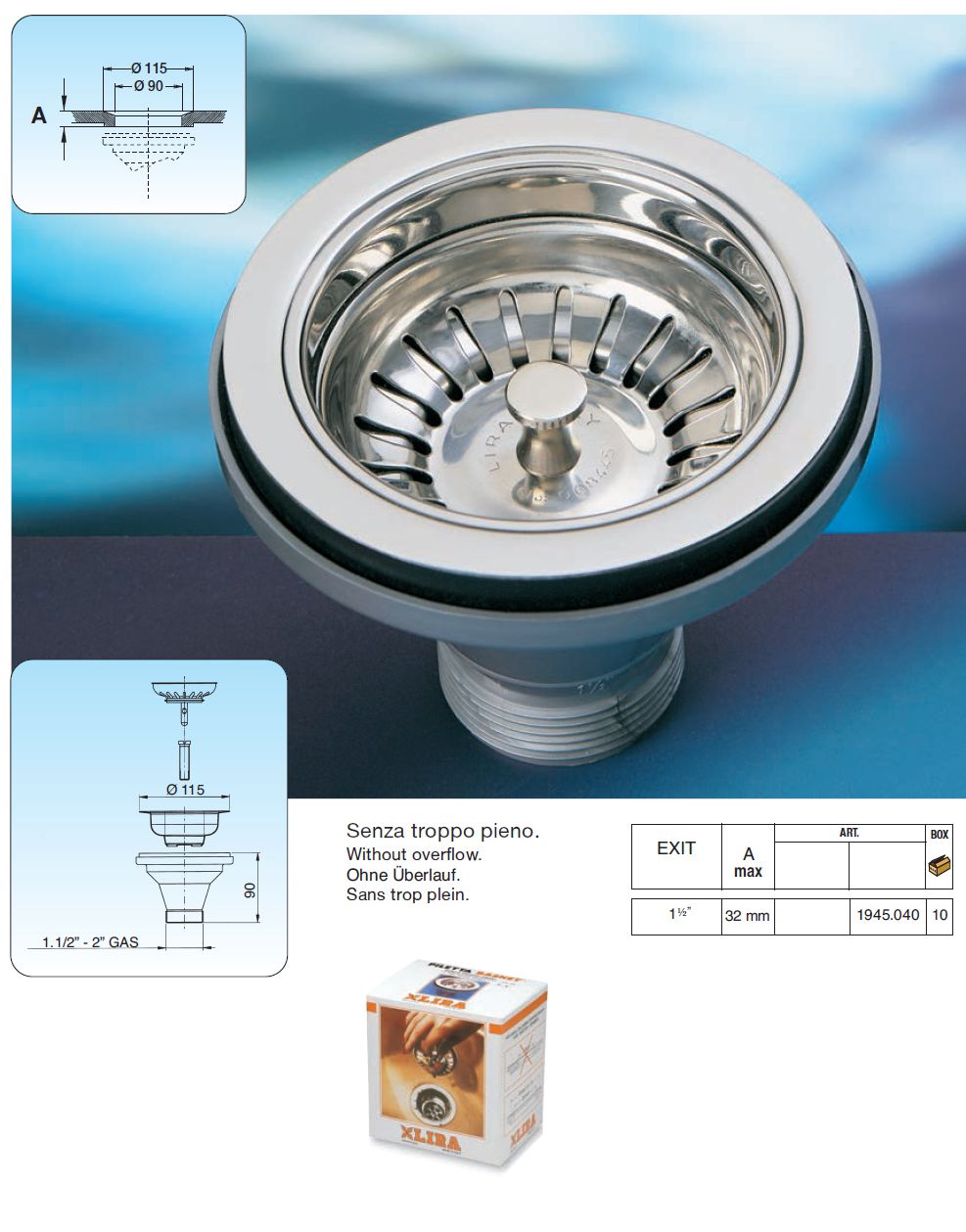 PIL BASKET S/TP FORO diametro 9 CM