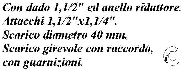 SIFONE x VASCA C/RACCORDO 