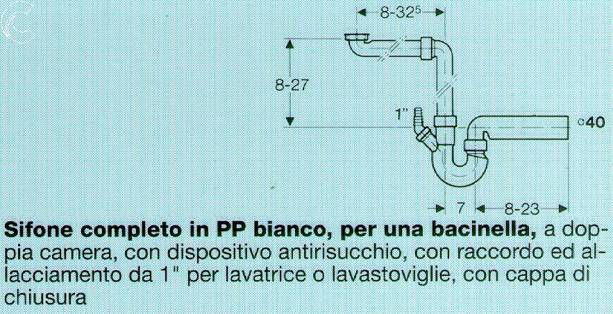 SIFONE 1V CAM.ANTIRIS diametro  40